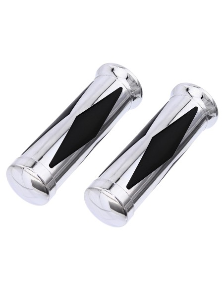 Grips 7/8 long 140mm Diamond 625 Black/Chrome.